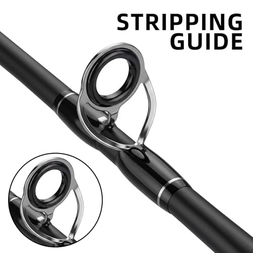 Fly Fishing Rod, 8ft 3-4wt or 9ft 7-8wt, 8 Pieces Portable, Carbon Fiber Blanks, Light Weight, for Travel, Freshwater Stream Travel Fishing (8pcs 9ft 7-8wt) by Bigchub - Used condition - Image 8