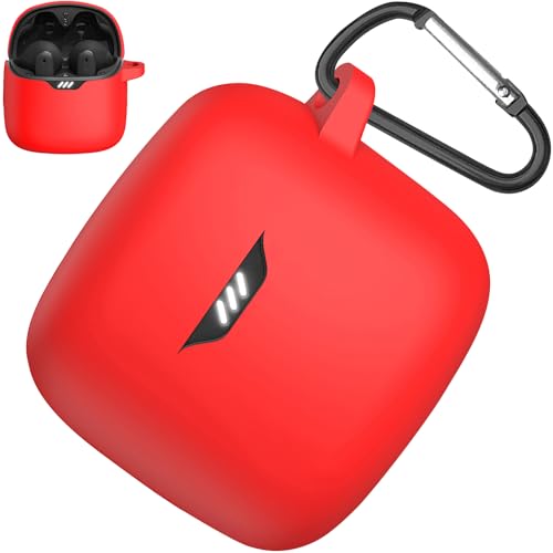 Coque JBL Tune Flex 2 Miimall en silicone souple rouge avec accès charge