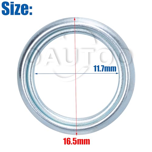 Image of 20pcs Transmission Fluid Drain Plug Gasket 11.7mm I.D, 16.5mm O.D for Toyota 35178-30010 4Runner Corolla, Land Cruiser, RAV4, Sequoia, Tacoma, Tundra, Fits Lexus GS GX IS LC LS LX RC SC 1978-On