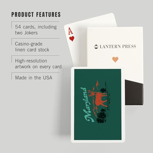 Lantern Press Maryland Baraja de Poker Vintage 52 cartas miniatura 3