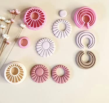 Gupta 3D Arts Polymer Clay Cutter,- Circles Clay Cutter - Jewelry Making Tool- Polymer Clay Tools - Pottery - DIY, 4 PCS Set-picture-31