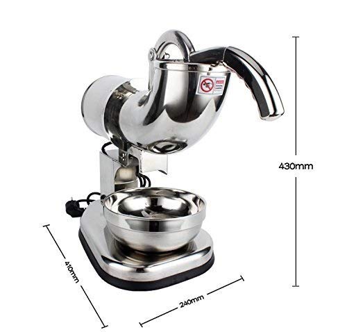 DS-Wang Abrasive ZY-SB114 All Stainless Steel Commercial Electric Ice Shaver Ice Crusher Sand Ice Machine Dual-Blade - Thumbnail 3