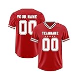 Camiseta de Rugby para Hombre, Camiseta de Rugby Vintage para Hombre, de Manga Corta, Cuello en V, Logotipo Personalizado del Equipo