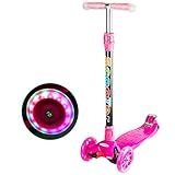 🛴 Hervorragende Qualität - Tretroller aus Aluminiumlegierungsrohr und hochwertigen Kunststoffen, Gummi und PU-Hochprallrädern. Robust genug, um bis zu 50 kg zu tragen.