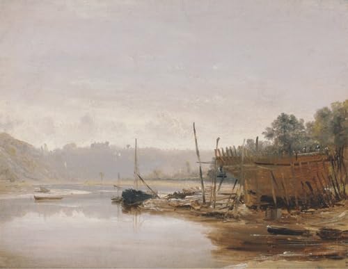 Toile Construction de Bateaux Près de Dinan pour une déco de salon bretonne