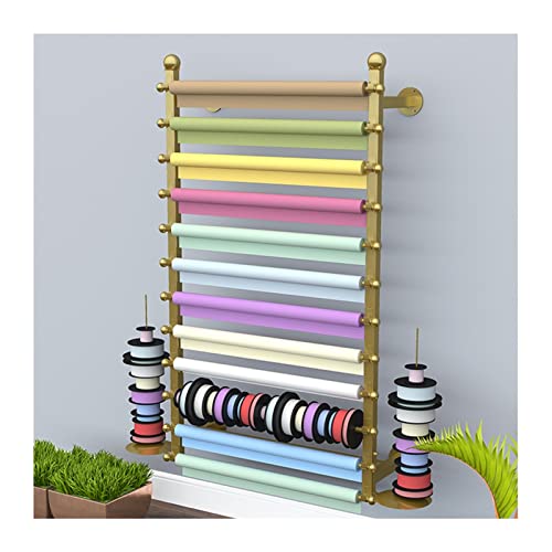 Rangement pour papier cadeau mural doré pour libérer votre table