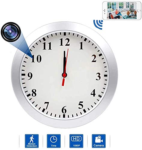 WiFi Wall Clock Camera, NANIBO HD 1080P Nanny Cam DVR with Motion Detection,Real-Time Covert Clock Security Camera Monitor for Home and Office, No Night Vision