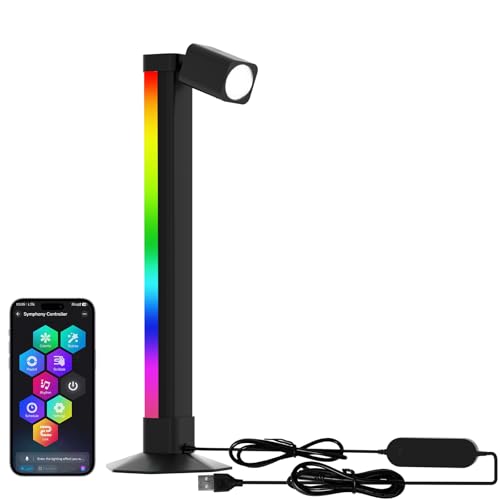 Ya en mundofriki.es: Lámpara de Escritorio LED Inteligente con Luz de Lectura, Lámpara Gaming RGBIC con Cambio de Color, Control por App, Sincronización Musical, Iluminación Ambiental para Dormitorio, Gaming y Oficina