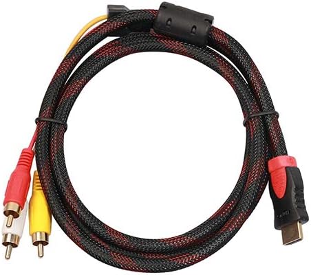 hudiemm0B Adapter, 5ft HDMI Male to RCA Video Audio AV Cable Adapter for PS3 Xbox One Wii SG