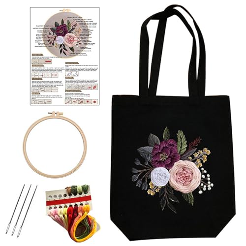 Kits de broderie faits à la main débutant toile motif floral loisir créatif