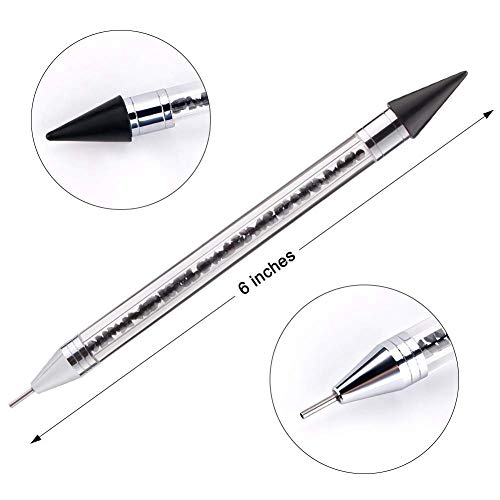 Amaoz Rhinestone Jewel Pickup Tool,Dual-Ended Picker Dotting Pen Crystal Studs Wax Pen, Flat Back Gems Round Rhinestones For Nails Decoration Crafts Eye Makeup Clothes Shoes︱Mix Ss4 6 10 12 16︱3500Pcs #TOP1