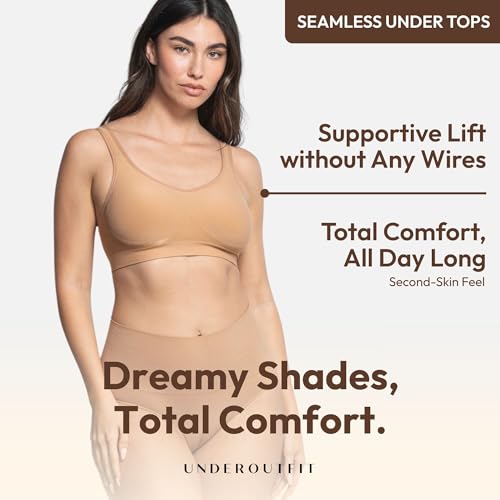 Image of Underoutfit Wireless Compression Everyday Bras for Women - Small to Plus Sizes