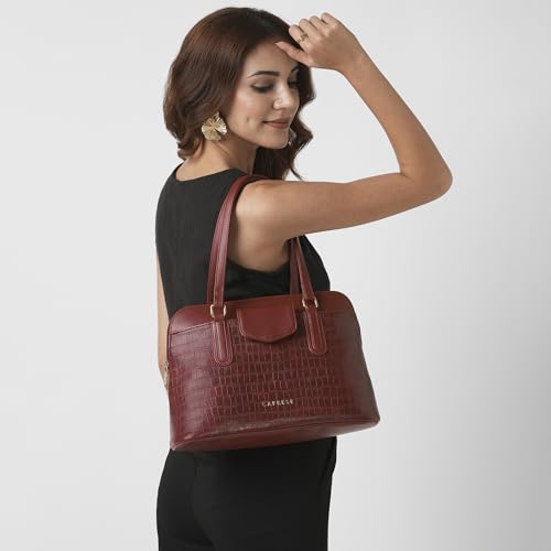 Image of Caprese Milo Satchel Medium Bag for Women with Multiple Compartments for Organization and Comfort | Stylish, Durable, and Spacious Interior Shoulder Bag for Work, Travel and Everyday Use
