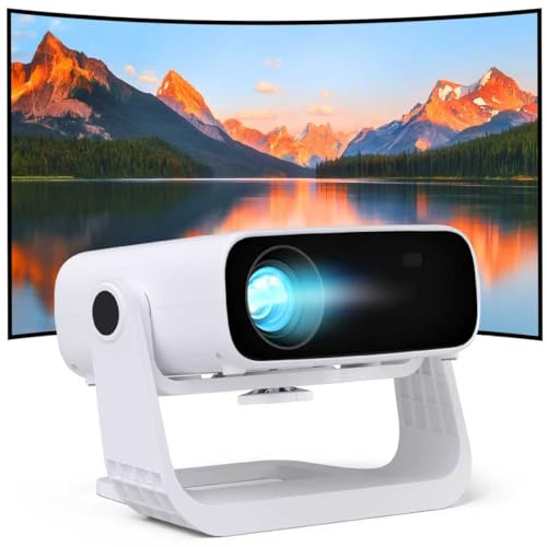 Wielio 2025 Neuer Upgraded Full HD 1080P Beamer, 20000 Lumens, 4K Unterstützung, Android 11, WiFi 6＆ Bluetooth 5.2, automatische Trapezkorrektur, 120° schwenkbarer Heimkino Beamer