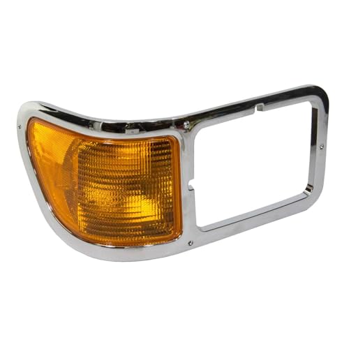 ZPLKKYGR Front Right Passenger Side Amber Lens Chrome (Crystal Housing Signal Light with Bulb Turn Parking Lamp for Ford for F650 2010-2013 for F750 2004-2013 2015