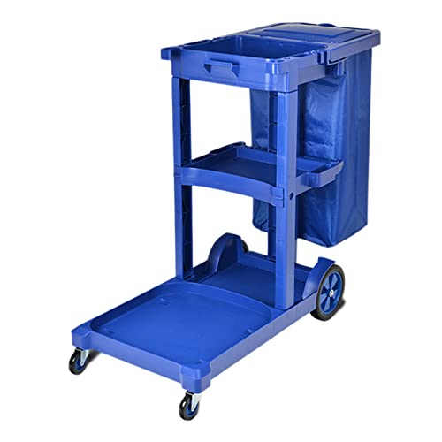 Multi-Purpose Cleaning Sundries Trolley Wheeled Cleaning Supplies Storage Cart Engineering Plastic Customer Service Cleaning Car,