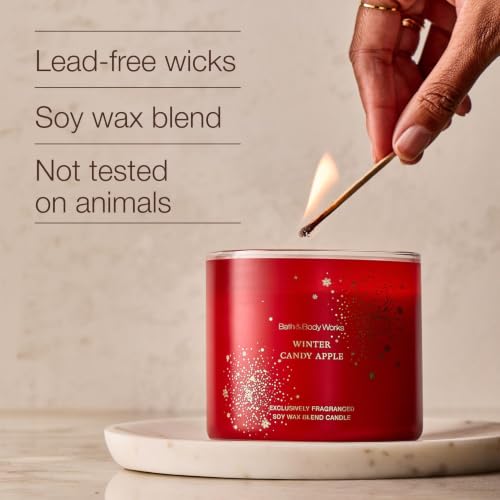 Bath & Body Works 3-Wick Candle, Winter Candy Apple Scent | Up to 45 Hours Burn Time, Winter Candle, Winter Candy Apple Candle, Soy Wax Blend, Holiday Décor & Gifting - image 7