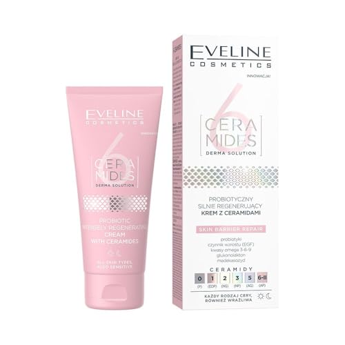 Eveline Cosmetics Probiotische Tiefenregenerierende Creme mit Ceramiden | Feuchtigkeitsspendende & Straffende Hautpflege für empfindliche Haut