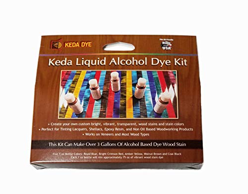 stain dye - Vibrant Wood Dye Liquid Offered in 5 Color Liquid Dye Kit - Solvent Alcohol Dye