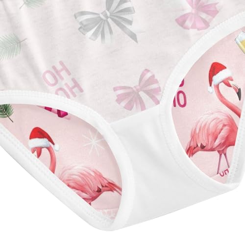 Christmas Flamingos Pink Toddler Underwear Girls, Girls Cotton Underwear, 2T–8 Years4
