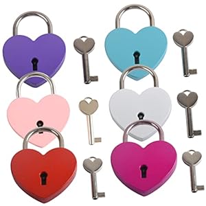 Doitool Heart Padlocks 6pcs Set