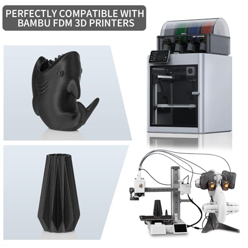 Image of TINMORRY PETG-GF Glass Fiber PETG Filament 1.75mm, 3 KG, Frosted Black