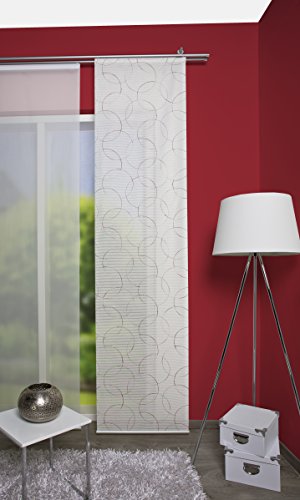 Home Fashion 084/633 – 0707 245 x 0060 Panel japonés Bordado Oscar, plástico, Rojo, 245 x 60 cm