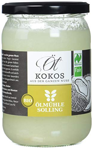 Ölmühle Solling BIO + FAIR - Kokosöl nativ - 1. Kaltpressung Glas, 2er Pack (2 x 500 ml)