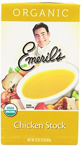 Emeril's All Natural Organic Stock, Chicken, 32 Ounce (Pack of 6)