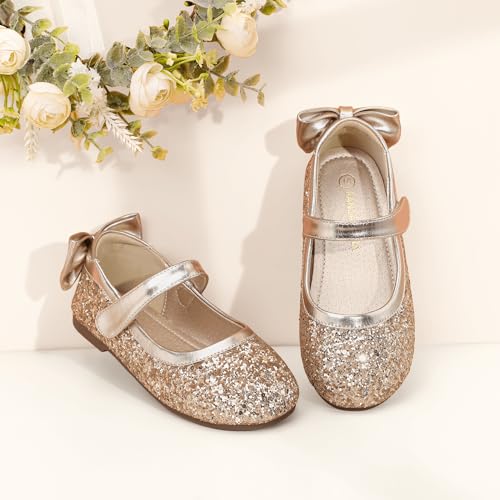Image of PANDANINJIA Toddler Dress Shoes Flower Girls Ballet Flats