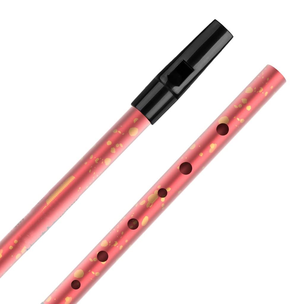 Querflöte Anfänger Crimson 6-Loch-Pfeife C&D-Tasten Aluminiumlegierung Flöte Holzblasinstrument (Color : D Key)