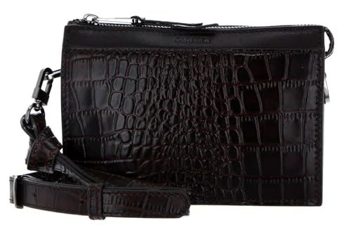 Bandolera SADDLER Edith Dark Chocolate: bolso cruzado clásico de color marrón