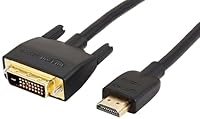 Amazon Basics HDMI-A-auf-DVI-Adapterkabel, bidirektional, 1080P, vergoldet, 0.9 m, 1 Stück, Schwarz
