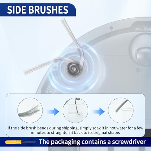 Image of 34 Pack Q7 M5+ Replacement Accessories Compatible with Roborock Q7 M5 / Q7 L5 / Q7 L5+ Robot Vacuum, 2 Mainbrushes, 6 Scent Tablets, 6 HEPA Filters, 6 Dust Bags, 6 Mop Pads, 6 Side Brushes