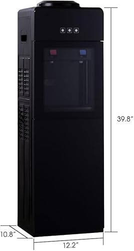 Miniatura 8 de Enfriadores de agua de 5 galones de carga superior, dispensador de agua fría y caliente para botellas de 5 galones y botellas de 3 galones, diseño