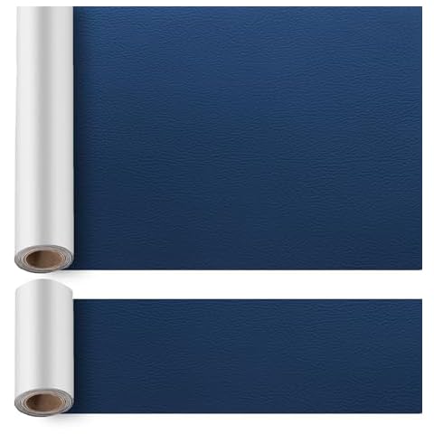 ILOFRI Self Adhesive Leather Repair Tape 3x60'' Bundle with 17x60'' Large Leather Repair Patch for Couches, Furniture, Car Seat, Boat Seat, Sofa, Vinyl Upholstery - White Beige Cover