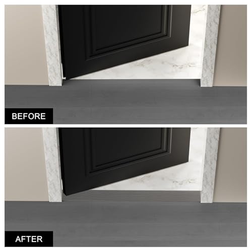Floor Transition Strip - Self-Adhesive PVC Trim for Carpet to Flooring, Threshold Gap Cover (10ft x 1.57in, Grey Wood) - Image 5