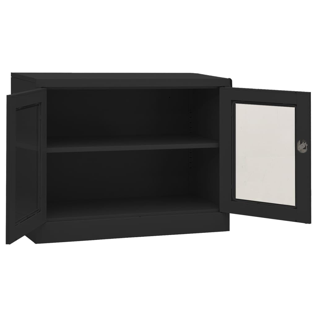 Armadio multiuso Armadio per corridoi Armadio da ingressoArmadio per Ufficio Antracite 90x40x70 cm in Acciaio Adatto a soggiorno, ufficio
