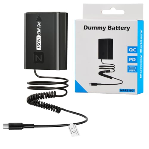 PowerTrust NP-FZ100 Dummy Battery with USB Type-C Spring...