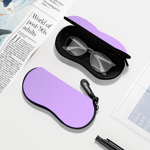 Image of Sunglasses Soft Case, Ultra Light Portable Neoprene Zipper Glasses Case for Men Women