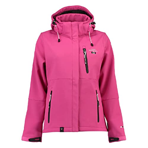 Veste softshell Tepeda Anapurna rose coupe-vent et imperméable avec capuche
