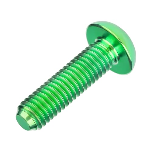 Image of Titanium Bolt M4x6 8 10 12 15 20mm Hex Head Screws for Bicycle Pack of 4 (Green, M4x15mm)