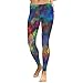 Leggings Sportivi Fitness Corsa Donna, Donne Blottle Ascensore Della caviglia Lunghezza Leggings Rhombus Stampe Stretch Stretch Skinny Yoga Pantaloni Pantaloni Pantaloni in esecuzione Pantaloni in ese