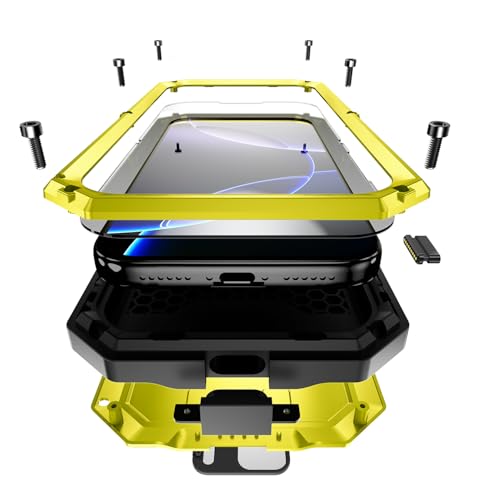 Coque iPhone 17 Pro 5G jaune idéale pour le chantier et les randonnées