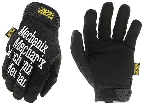 Mechanix Wear: Original Arbeitshandschuh mit sicherer Passform, Kunstleder-Performance-Handschuhe für den Mehrzweckeinsatz, langlebige, Touchscreen-fähige Sicherheitshandschuhe (Schwarz, Medium)