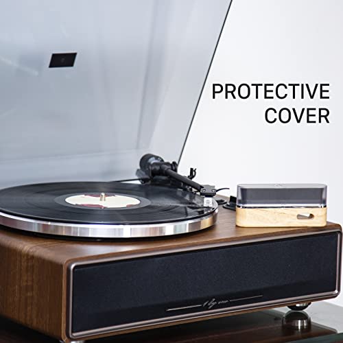 Image of 1 by ONE Bluetooth Turntable HiFi System with 36 Watt Bookshelf Speakers, Patend Designed Vinyl Record Player with Magnetic Cartridge, Wireless Playback and Auto Off (Black)