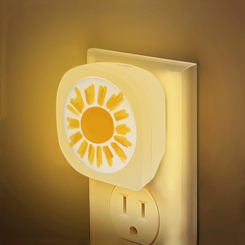 Image of Vintage Sun Night Light Plug into Wall 0.5W LED Lights Auto on/Off for Family Friends Holiday Gifts & Home Decor