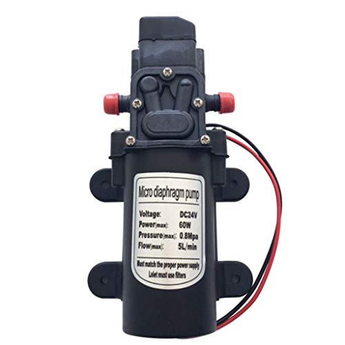 perfk Diaphragm Water Pump 24V 0.8Mpa 5L/min, Self-priming Misting Booster Pump Sprayer for Caravan/RV/Boat/Marine/Garden - A Interface