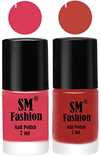 Image of Long Lasting Nail Polish | Nail Paint Combo 7 ml Each) - Set of 2 Rose-Dark Nude