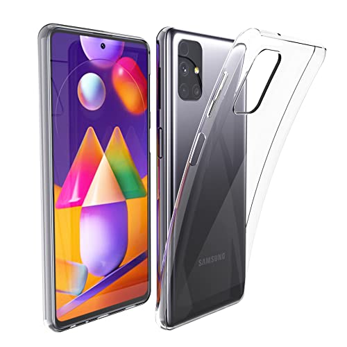 N NEWTOP Custodia Cover Compatibile con Samsung Galaxy M31s, Morbido TPU Clear Gel Silicone Anti Graffio Trasparente Slim Sottile Flessibile Case Posteriore Protettiva